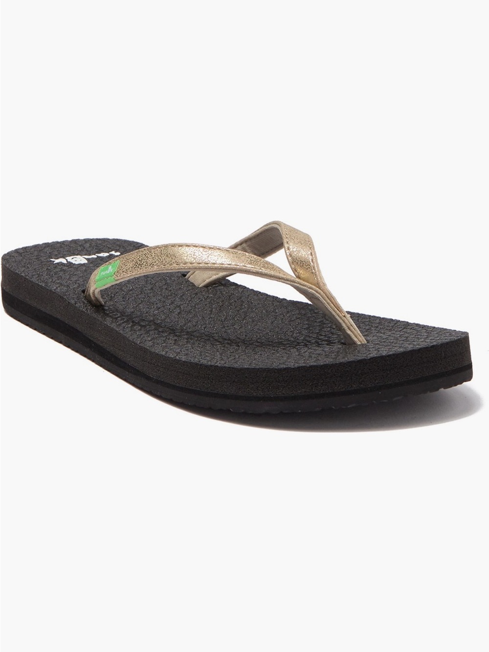 Brand new! $35 Sanuk Yoga Spree 4 Metallic Flip Flop Metallic Gold Size 10